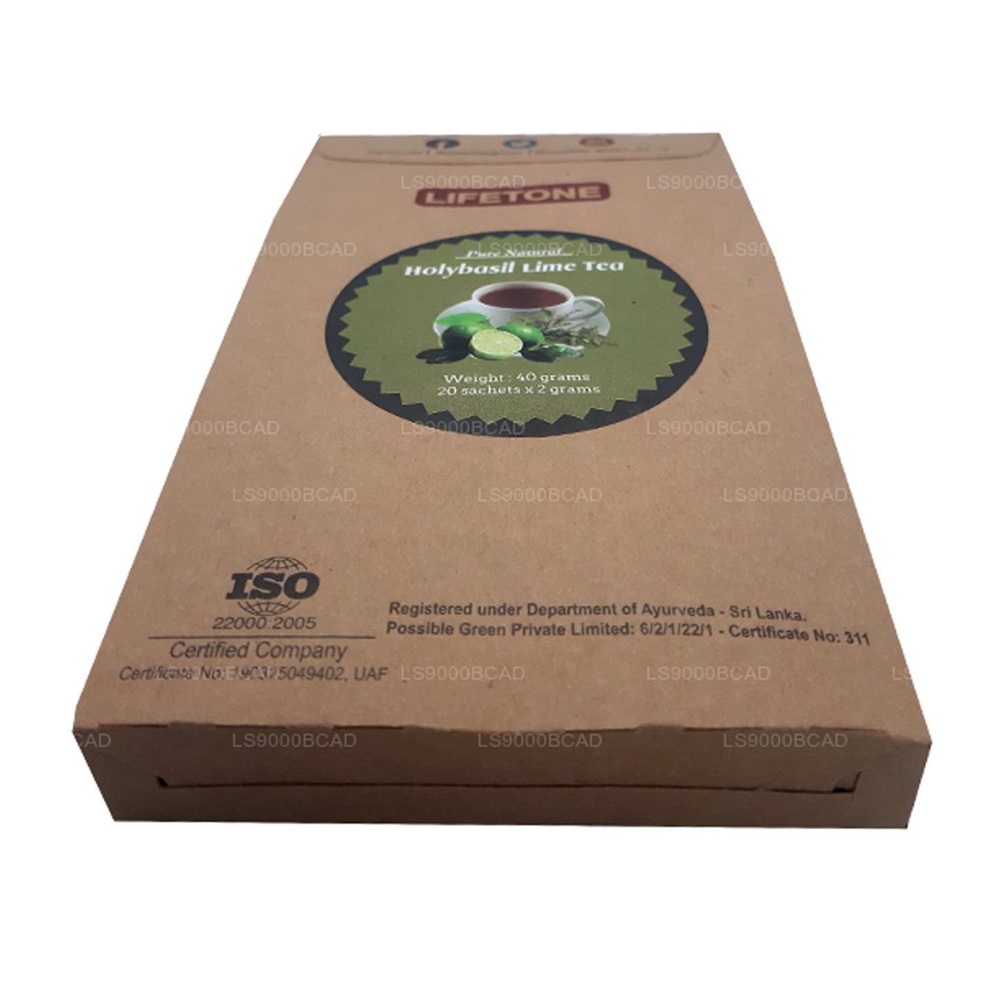 Lifetone Helig Basilika Lime Te (40g)