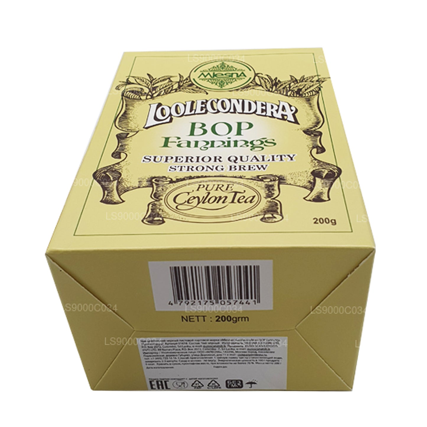 Mlesna Loolecondera BOP Fannings starkt bryggt löst te (200g)