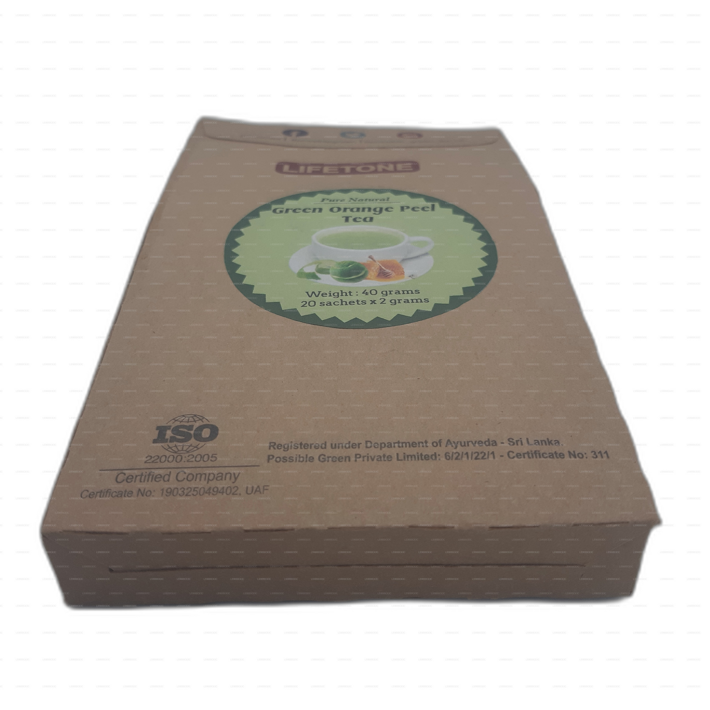 Lifetone Green Orange Peel Tea (40g) 20 Tea Bags