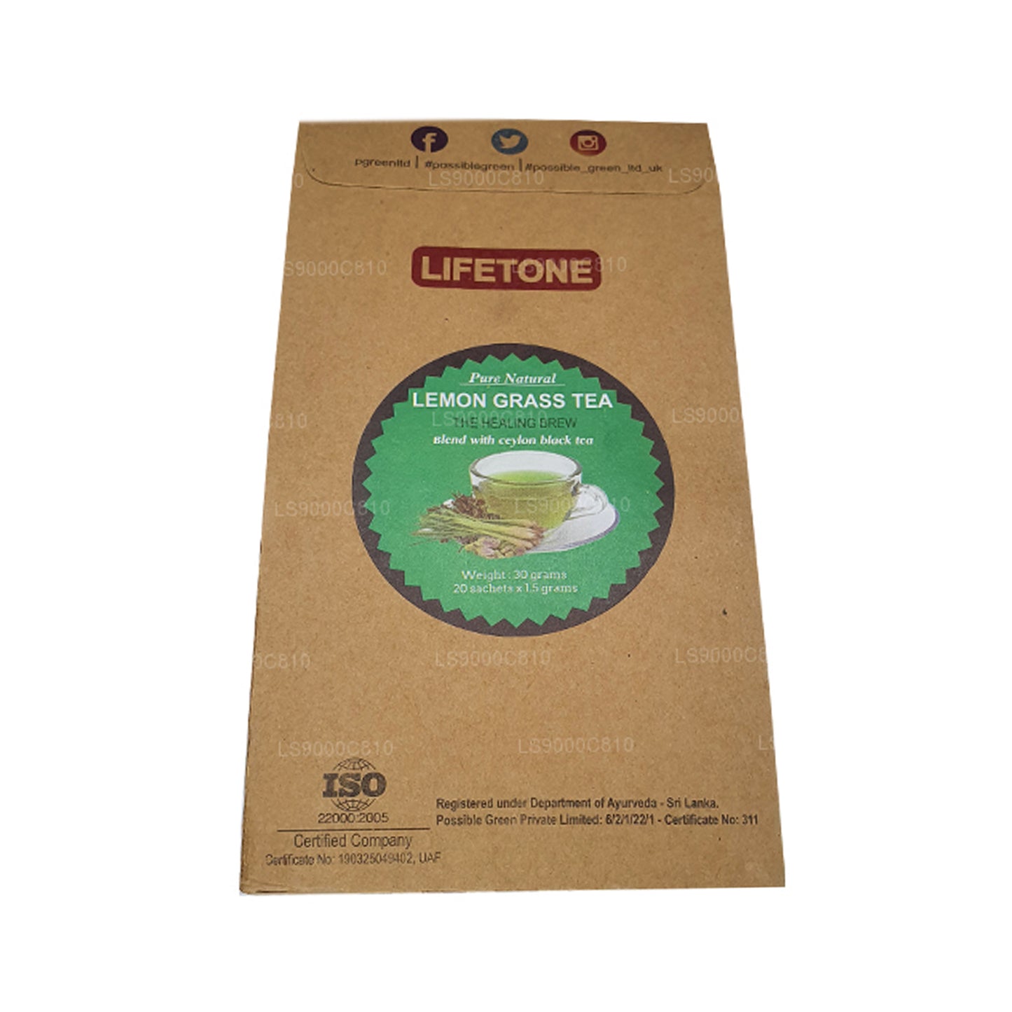 Lifetone Citrongräs Te (30g)
