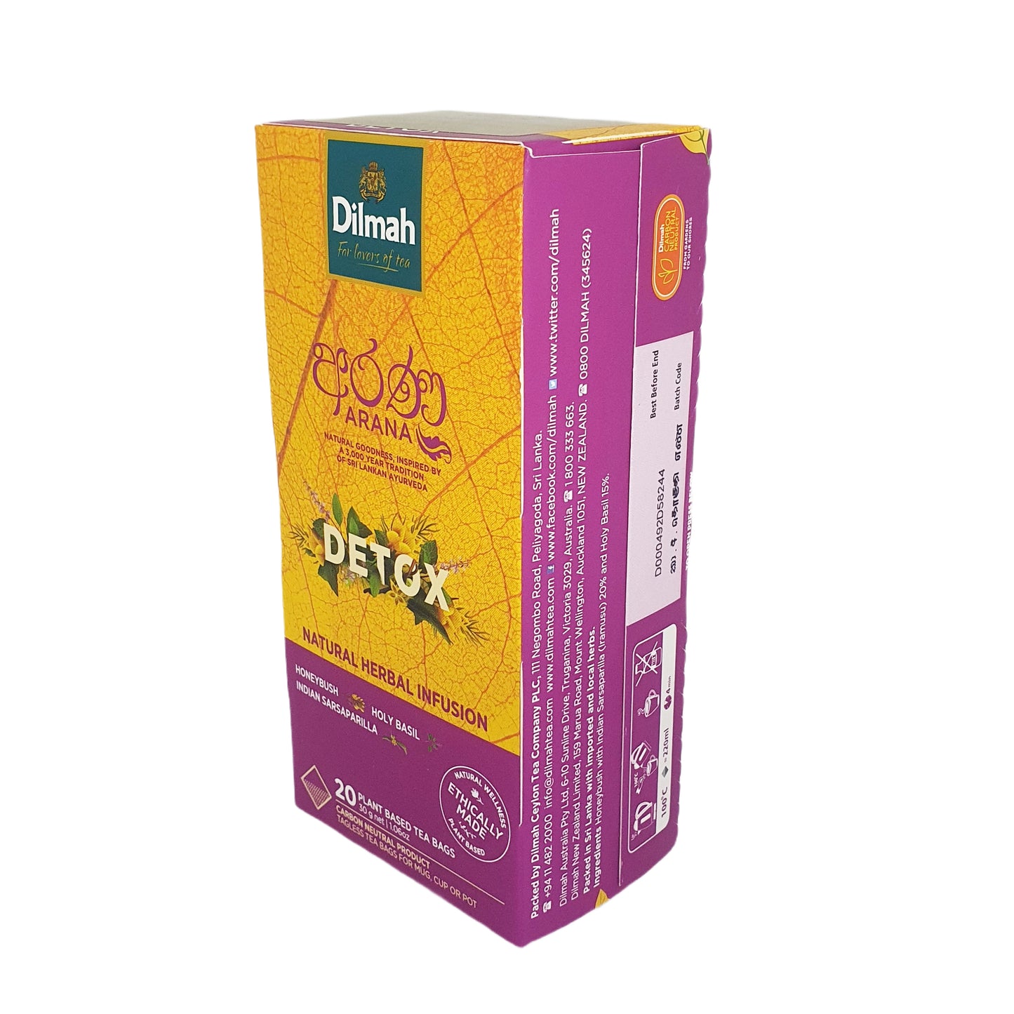 Dilmah Arana Detox Natural Herbal Infusion (20 Tagless tepåsar)