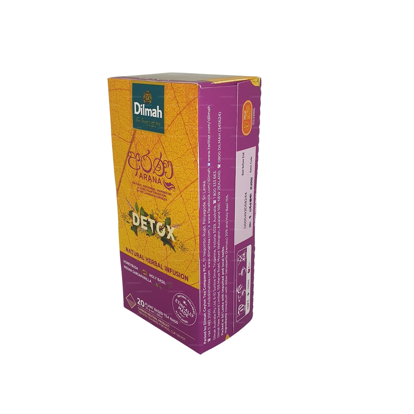 Dilmah Arana Detox Natural Herbal Infusion (20 Tagless tepåsar)