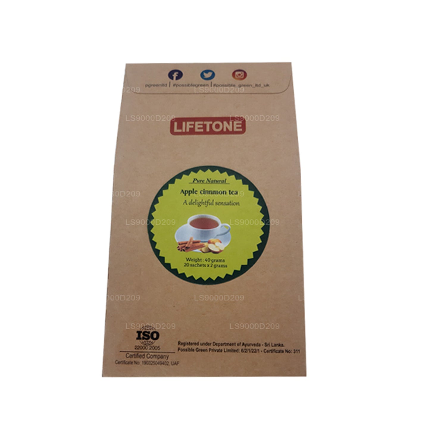 Lifetone Apple Cinnamon Tea (40g)