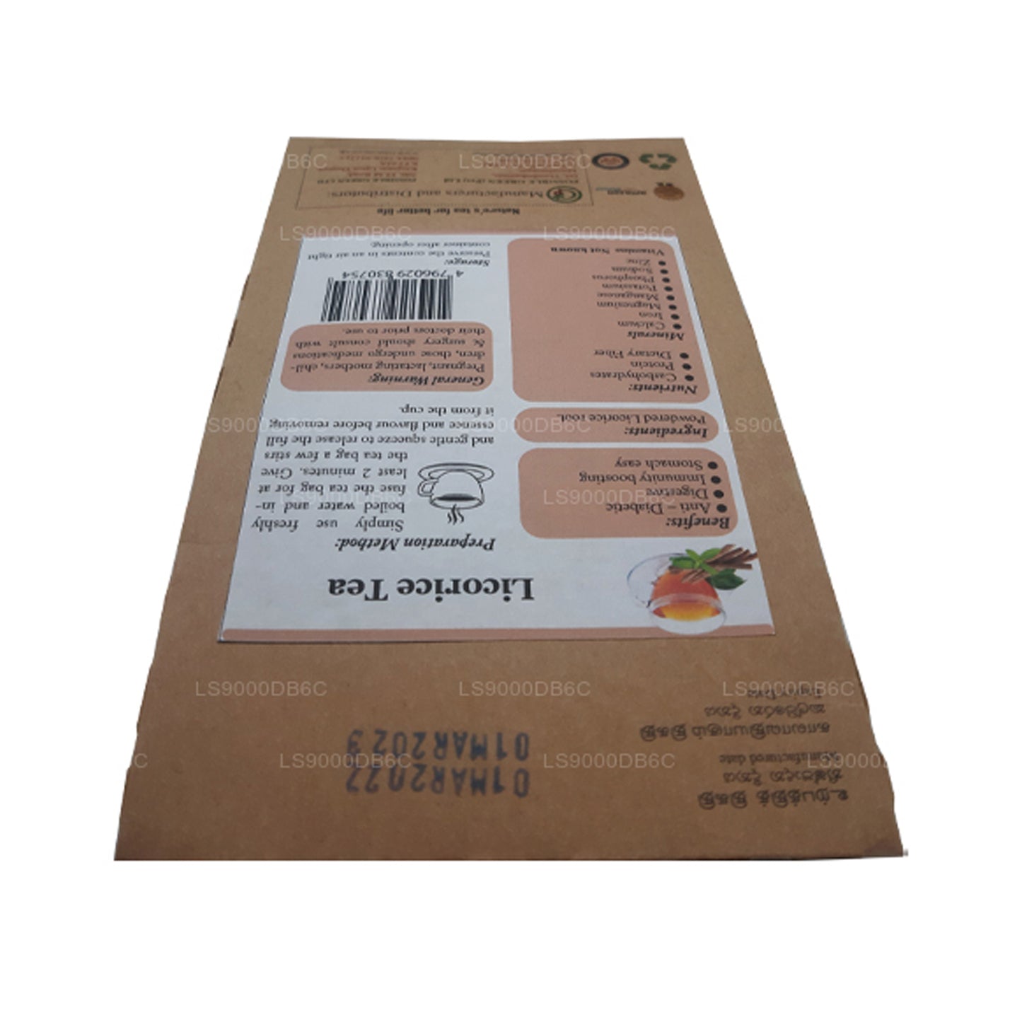 Lifetone lakrits te (40g)