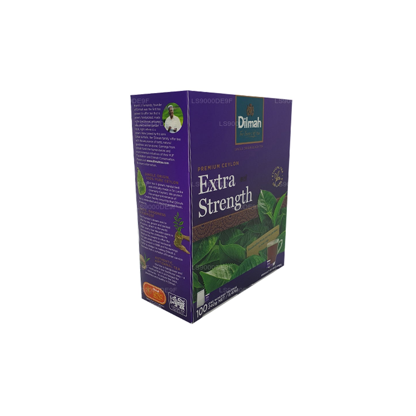Dilmah Premium Extra Strength Ceylon te (240g) 100 tepåsar