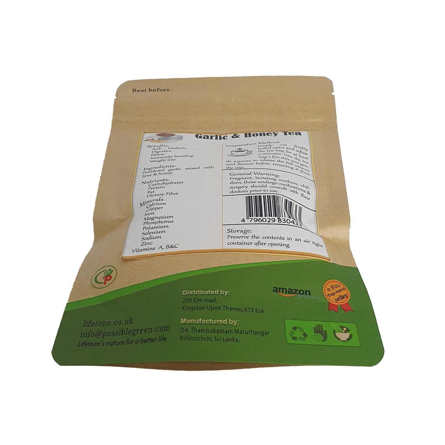 Lifetone Vitlök Honung Te (40g)