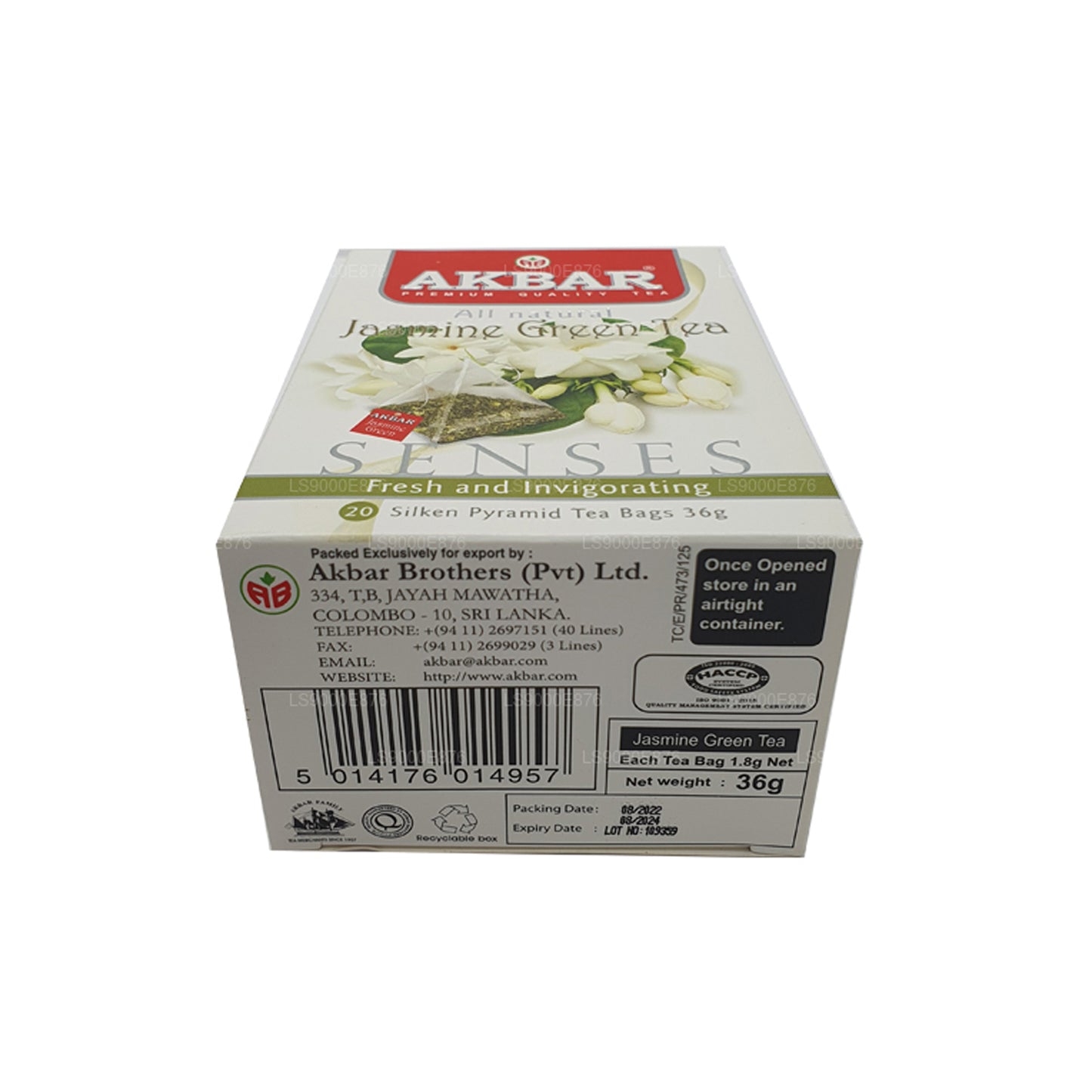 Akbar Jasmine Grönt Te (36g) 20 Tepåsar