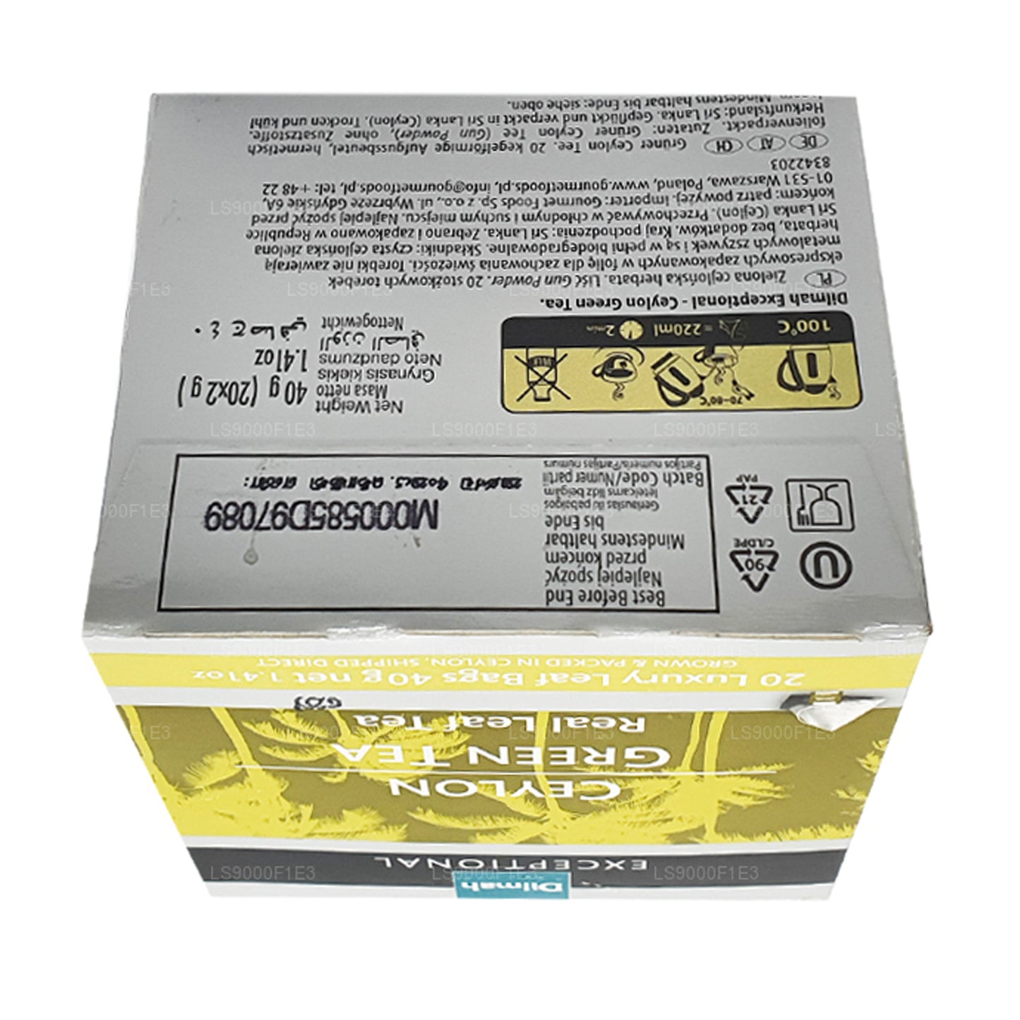 Dilmah Exceptionellt Ceylon grönt te (40g) 20 tepåsar