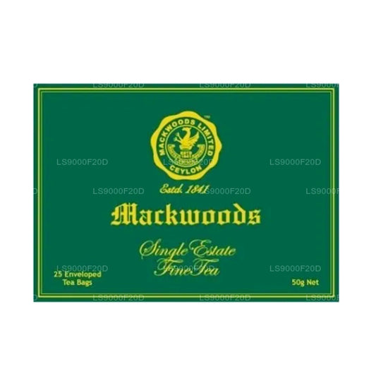 Mackwoods Classic, fint svart te, i 25 omslutna tepåsar (50g)