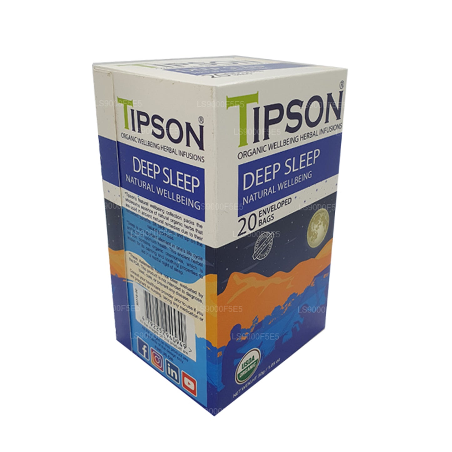 Tipson Organic Deep Sleep Natural Wellbeing (30g) 20 omslutna tepåsar