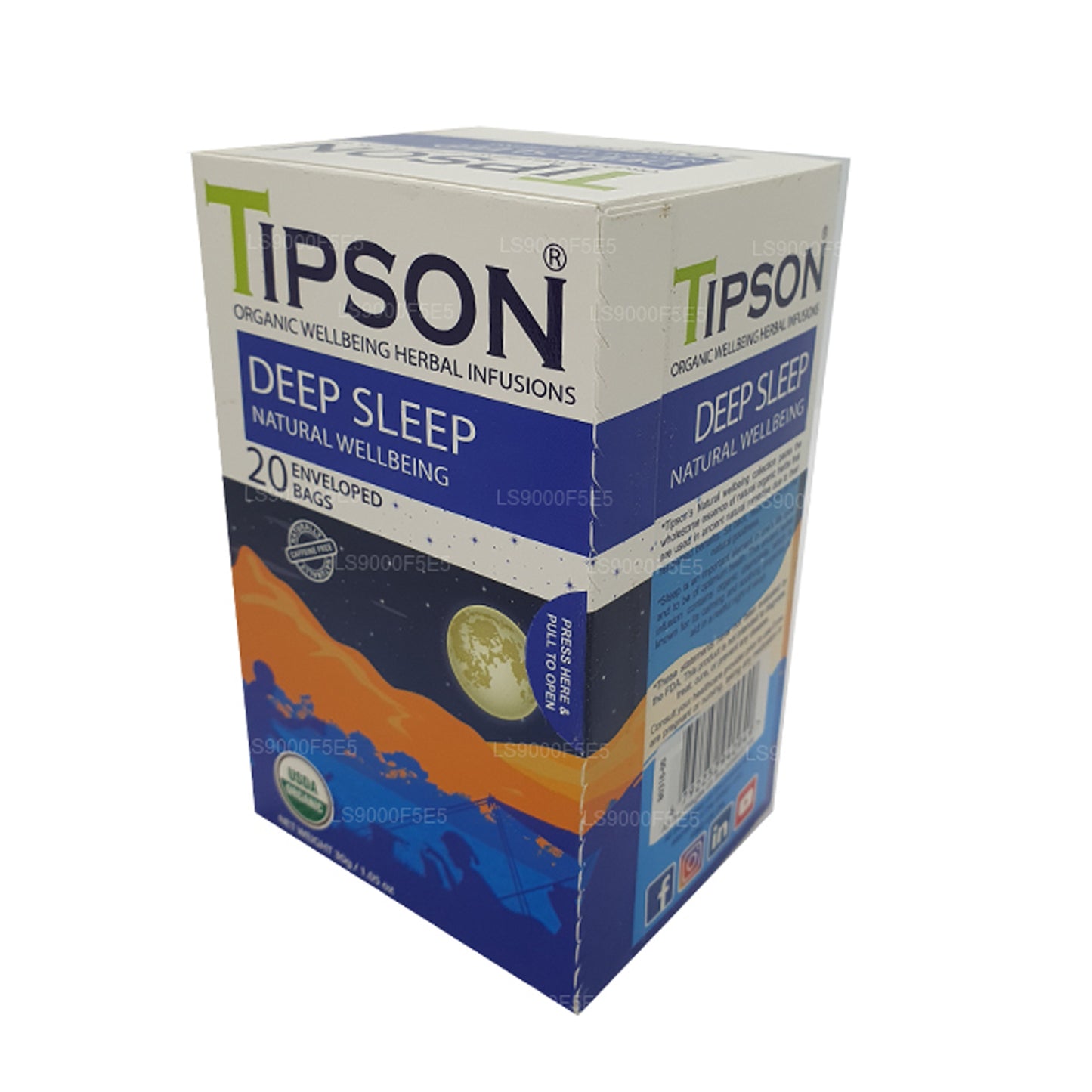 Tipson Organic Deep Sleep Natural Wellbeing (30g) 20 omslutna tepåsar