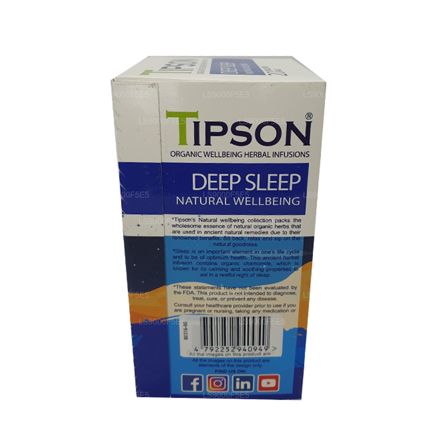 Tipson Organic Deep Sleep Natural Wellbeing (30g) 20 omslutna tepåsar