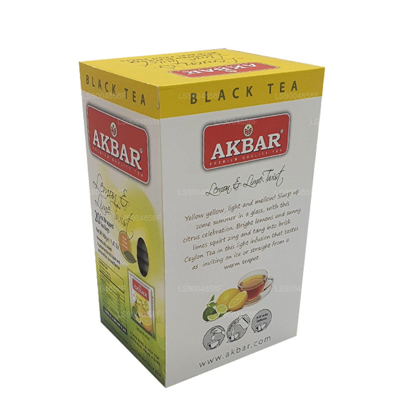 Akbar Citron och Lime Twist Tea (40g) 20 tepåsar