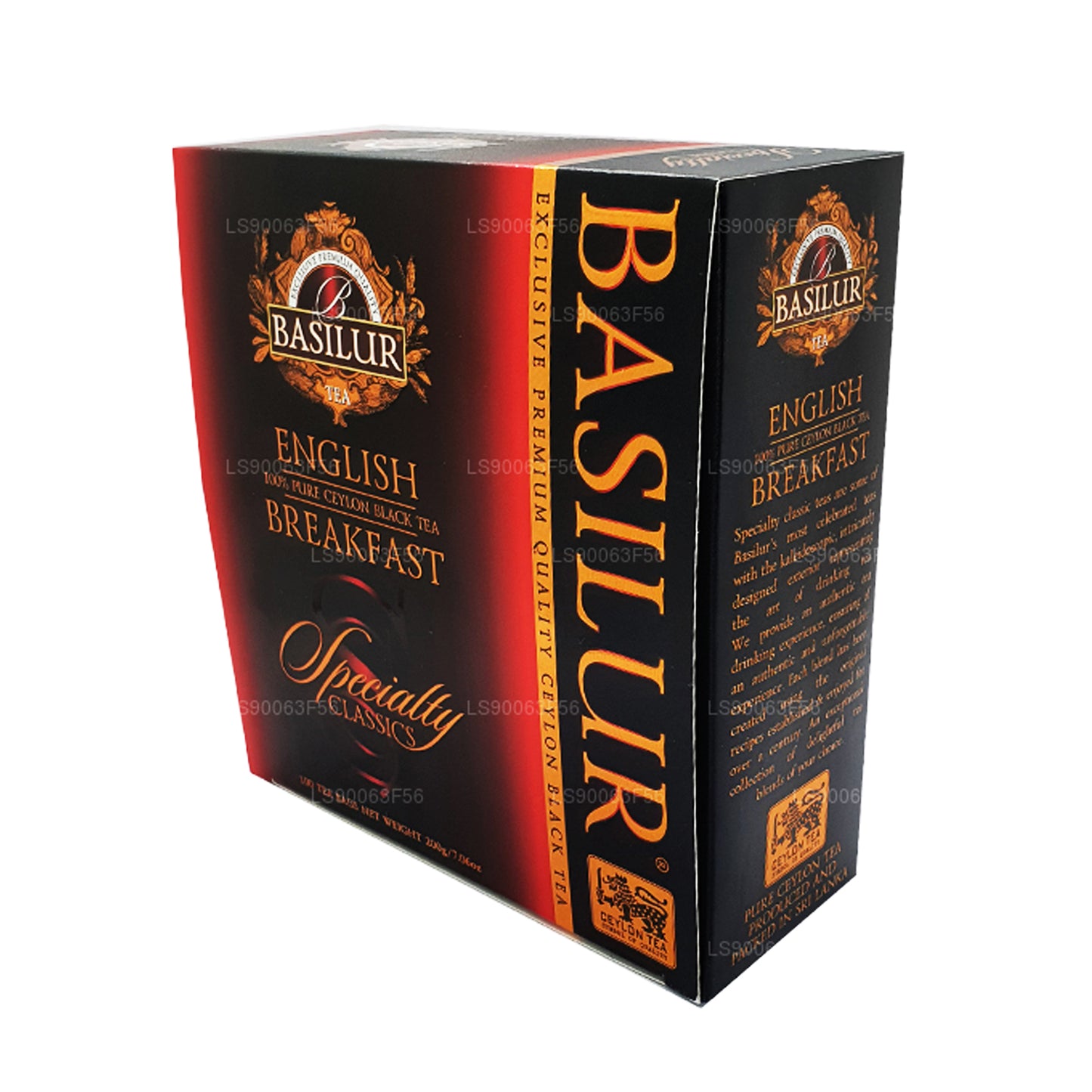 Basilur English Breakfast Pure Ceylon svart te (200g) 100 tepåsar