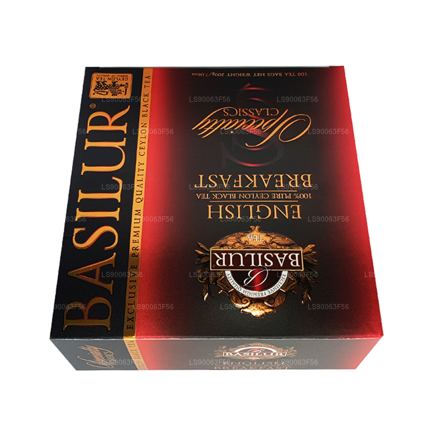 Basilur English Breakfast Pure Ceylon svart te (200g) 100 tepåsar