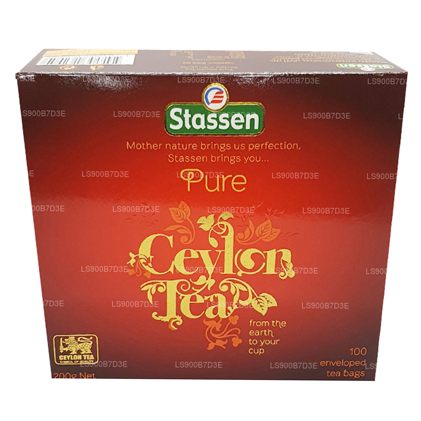 Stassen Pure Ceylon svart te (200g) 100 tepåsar