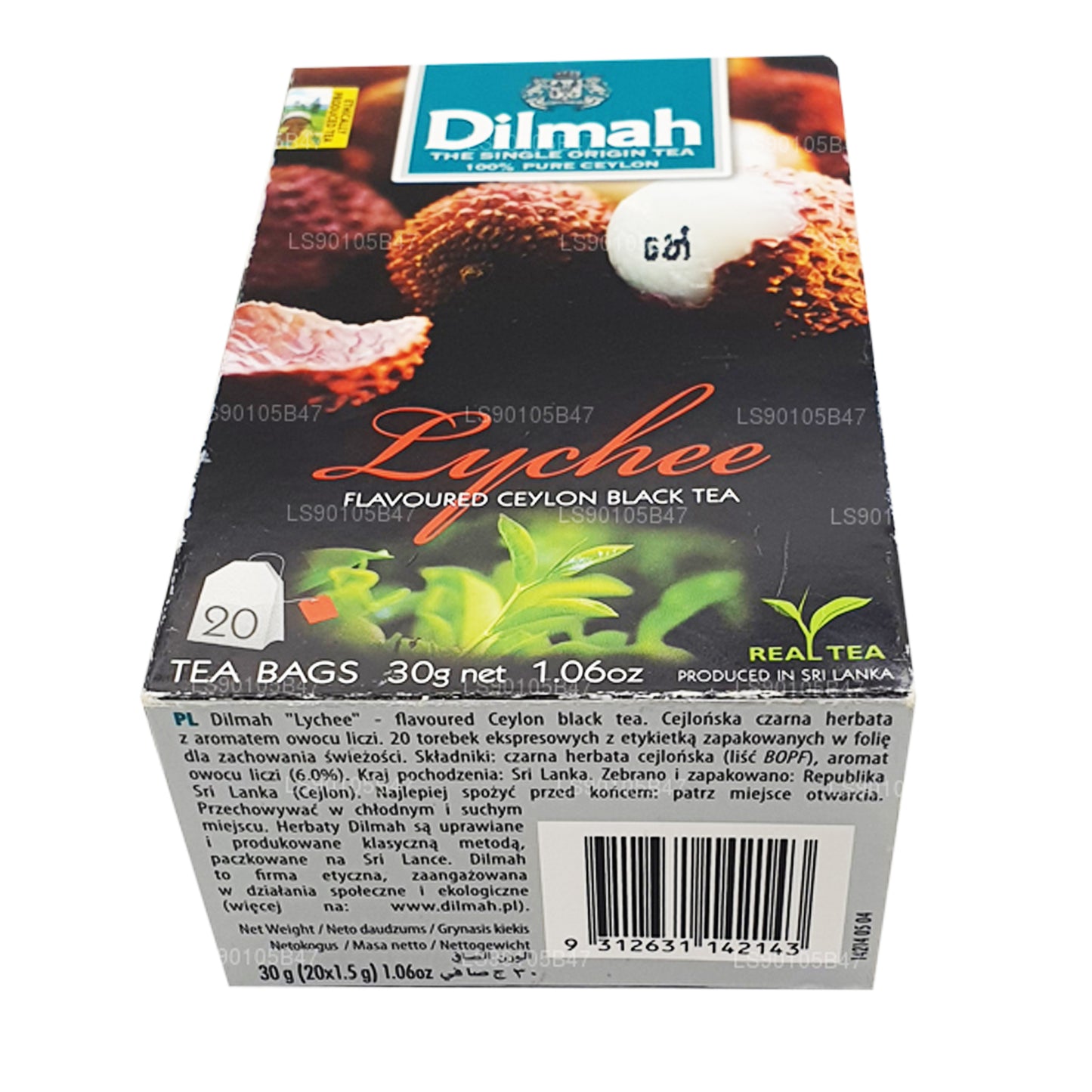 Dilmah Lychee smaksatt svart te (30g)