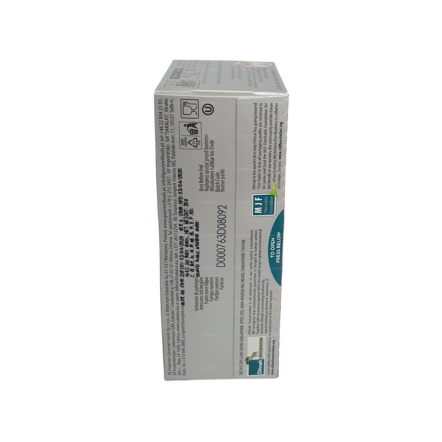 Dilmah Lychee smaksatt svart te (30g)