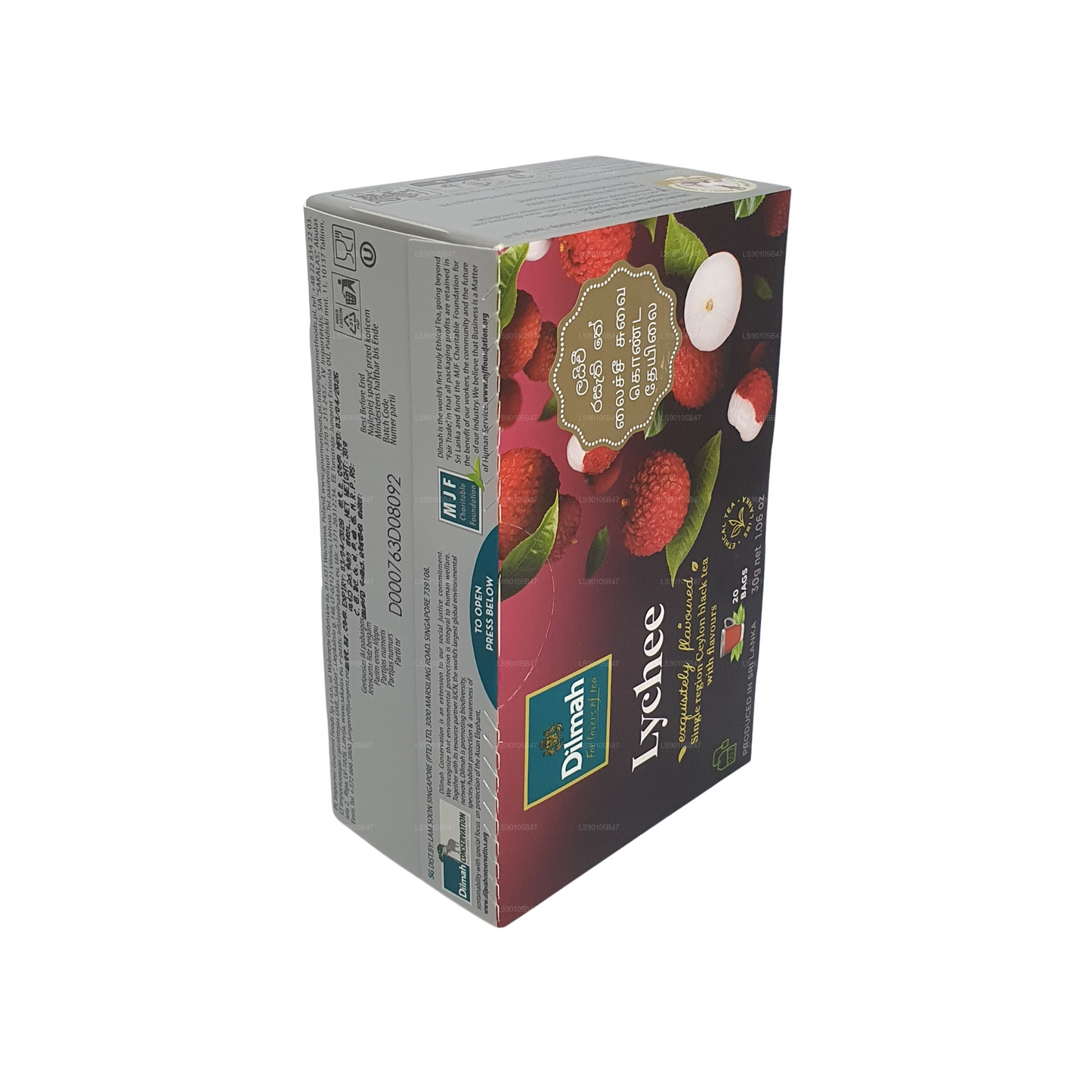 Dilmah Lychee smaksatt svart te (30g)