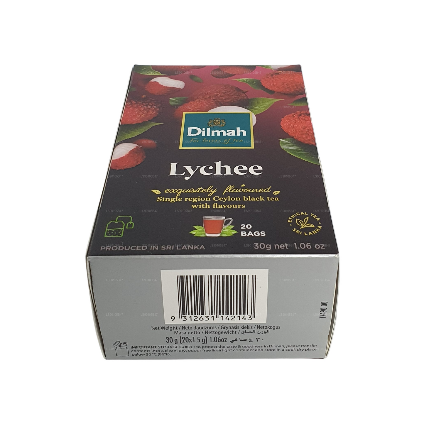 Dilmah Lychee smaksatt svart te (30g)