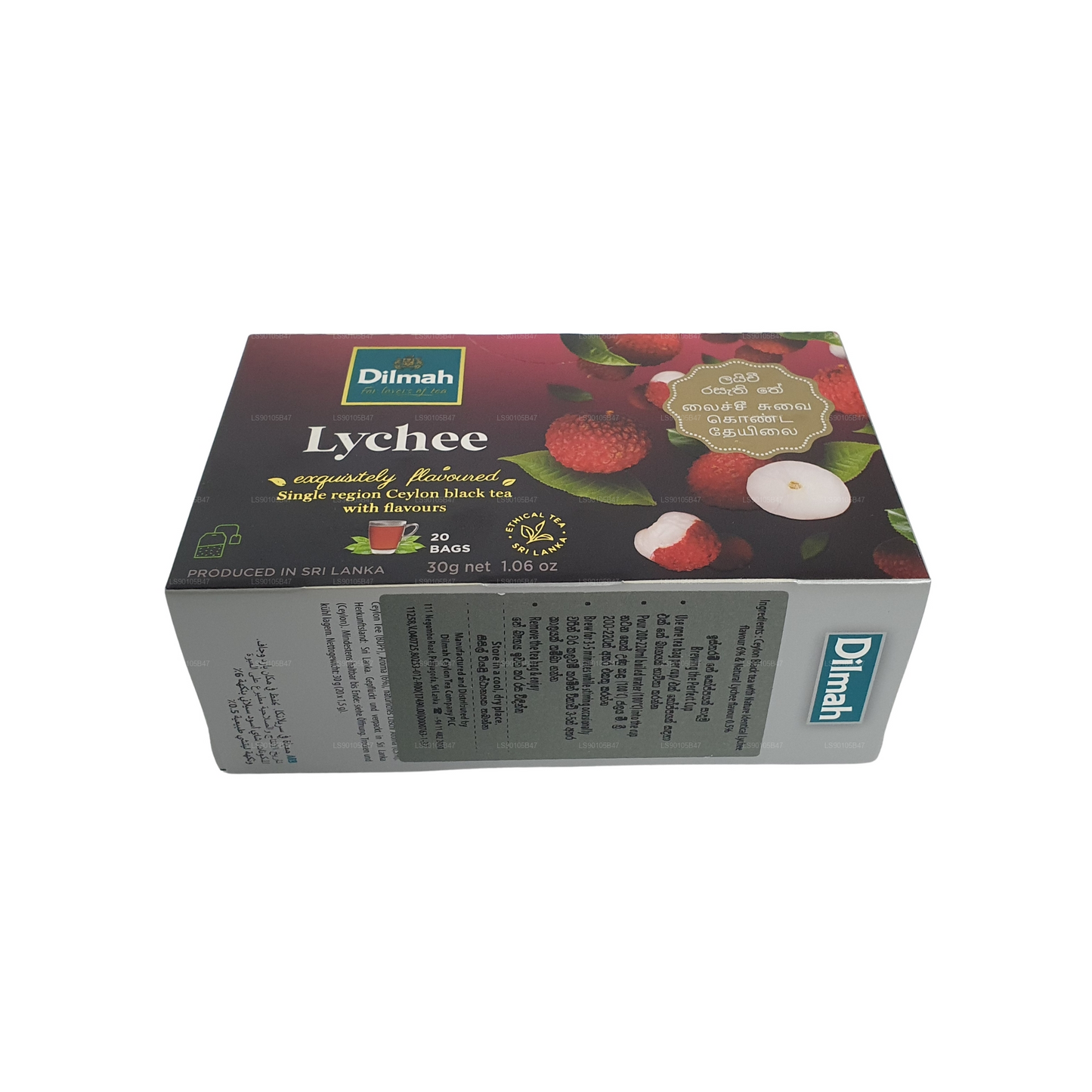 Dilmah Lychee smaksatt svart te (30g)