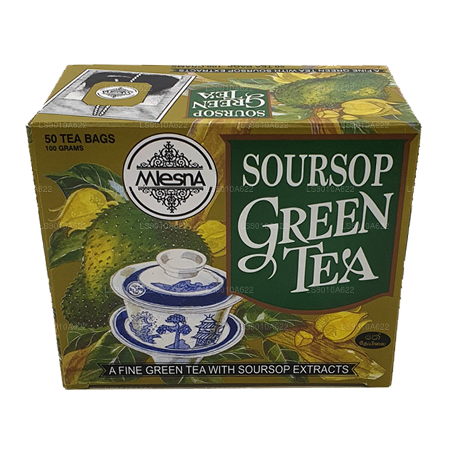 Mlesna Soursop grönt te (100g) 50 tepåsar