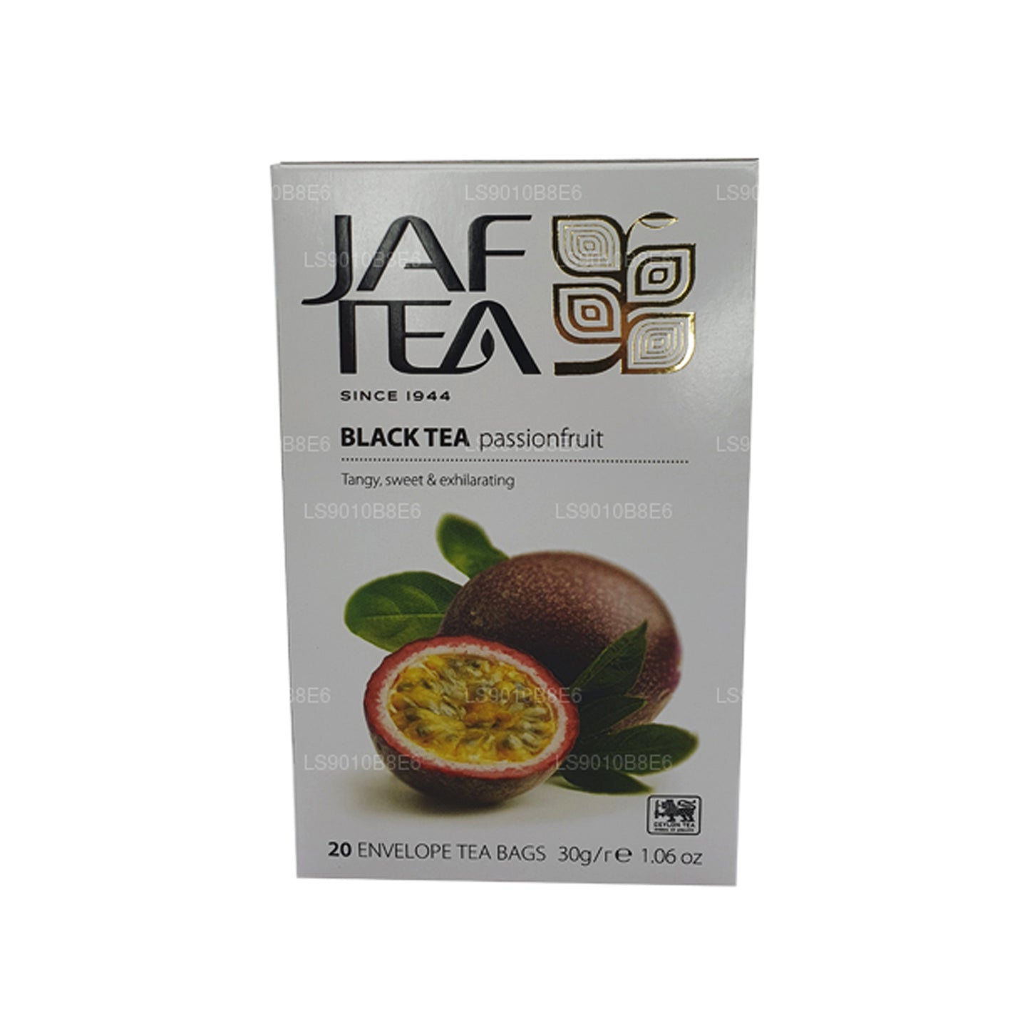 Jaf Tea Pure Fruits Kollektion Svart Te Passionsfrukt Folie Kuvert Tepåsar (30g)