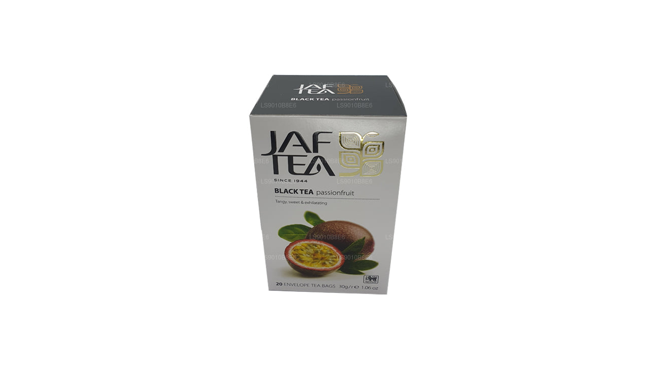 Jaf Tea Pure Fruits Kollektion Svart Te Passionsfrukt Folie Kuvert Tepåsar (30g)