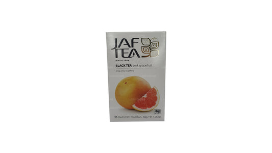 Jaf Tea Pure Fruits Kollektion Svart Te Rosa Grapefruktfolie Kuvert Tepåsar (30g)