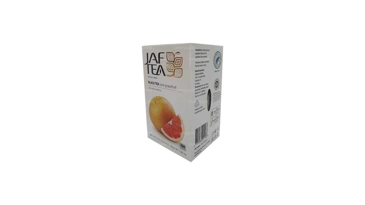 Jaf Tea Pure Fruits Kollektion Svart Te Rosa Grapefruktfolie Kuvert Tepåsar (30g)
