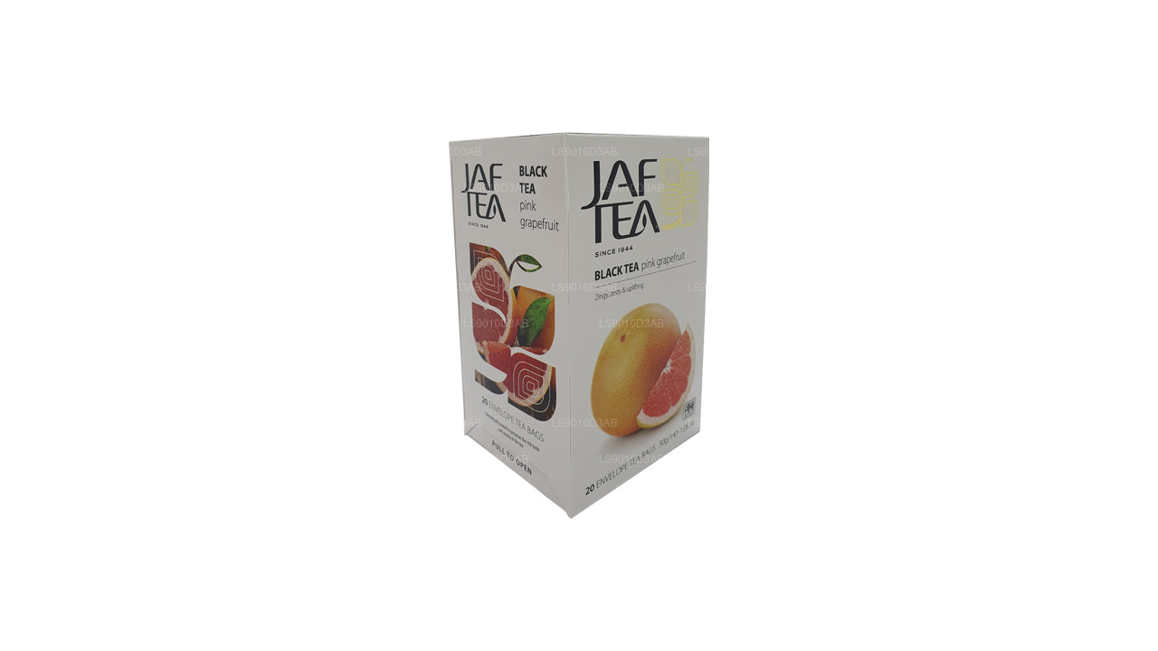 Jaf Tea Pure Fruits Kollektion Svart Te Rosa Grapefruktfolie Kuvert Tepåsar (30g)