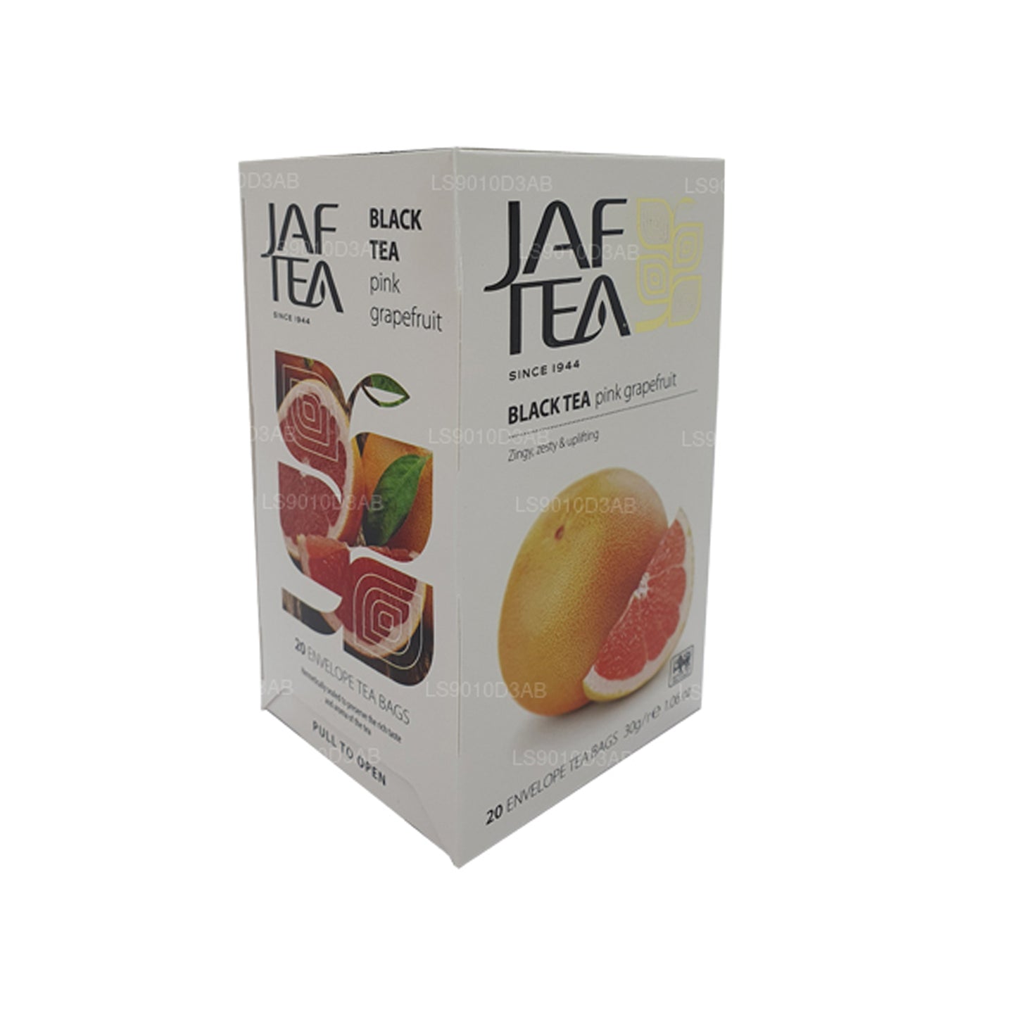 Jaf Tea Pure Fruits Kollektion Svart Te Rosa Grapefruktfolie Kuvert Tepåsar (30g)