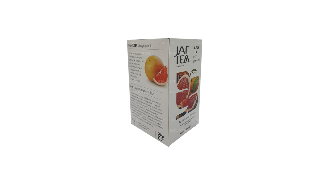Jaf Tea Pure Fruits Kollektion Svart Te Rosa Grapefruktfolie Kuvert Tepåsar (30g)