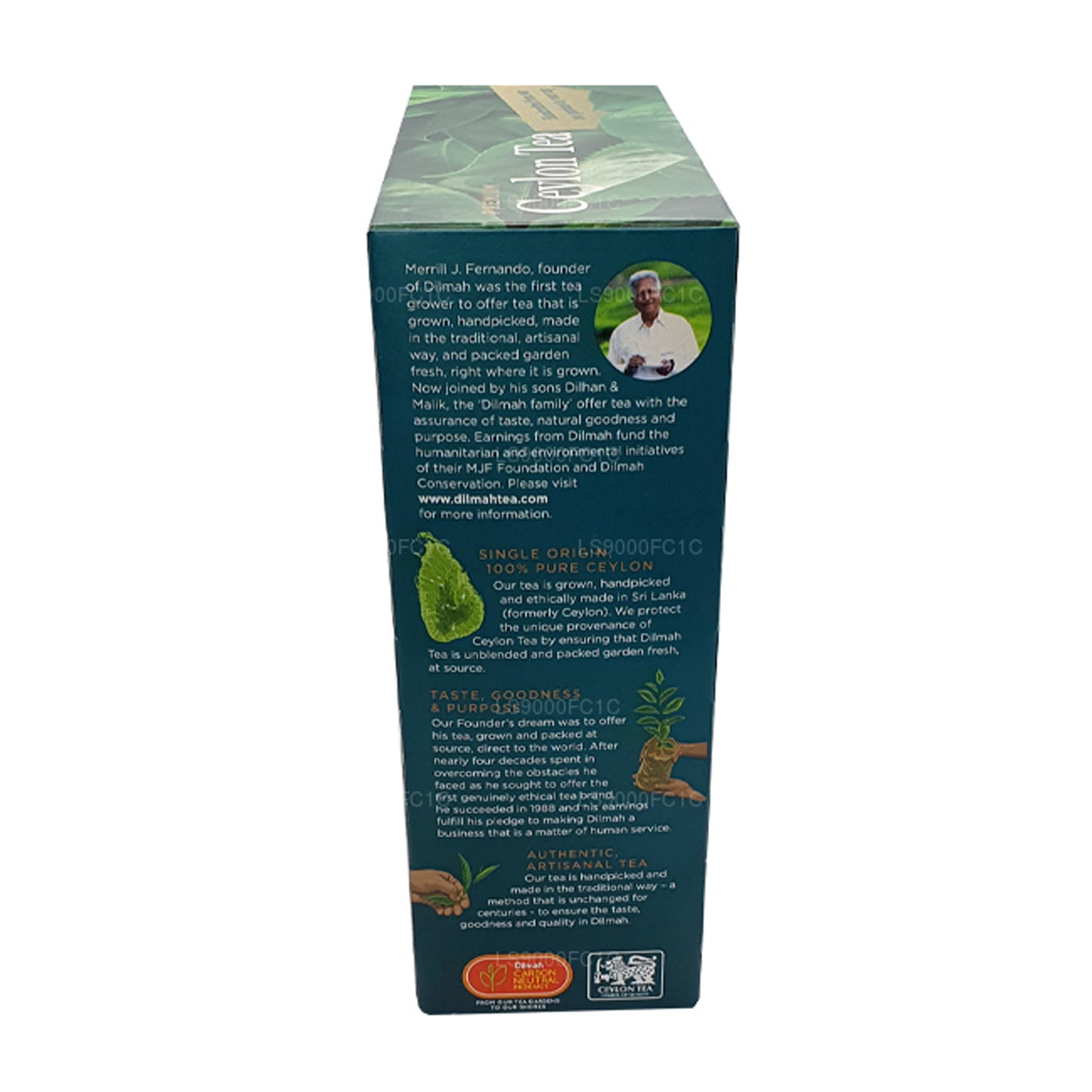 Dilmah Premium Ceylon te, individuellt förpackade 100 tepåsar (200g)