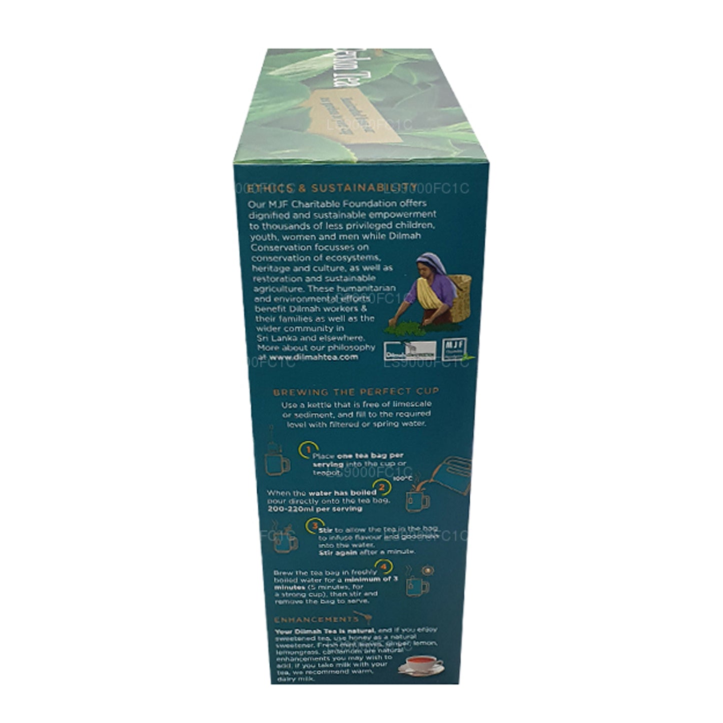 Dilmah Premium Ceylon te, individuellt förpackade 100 tepåsar (200g)