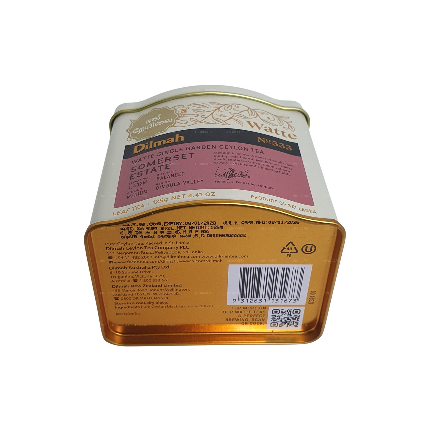 Dilmah Uda Watte lösa blad te (125g)