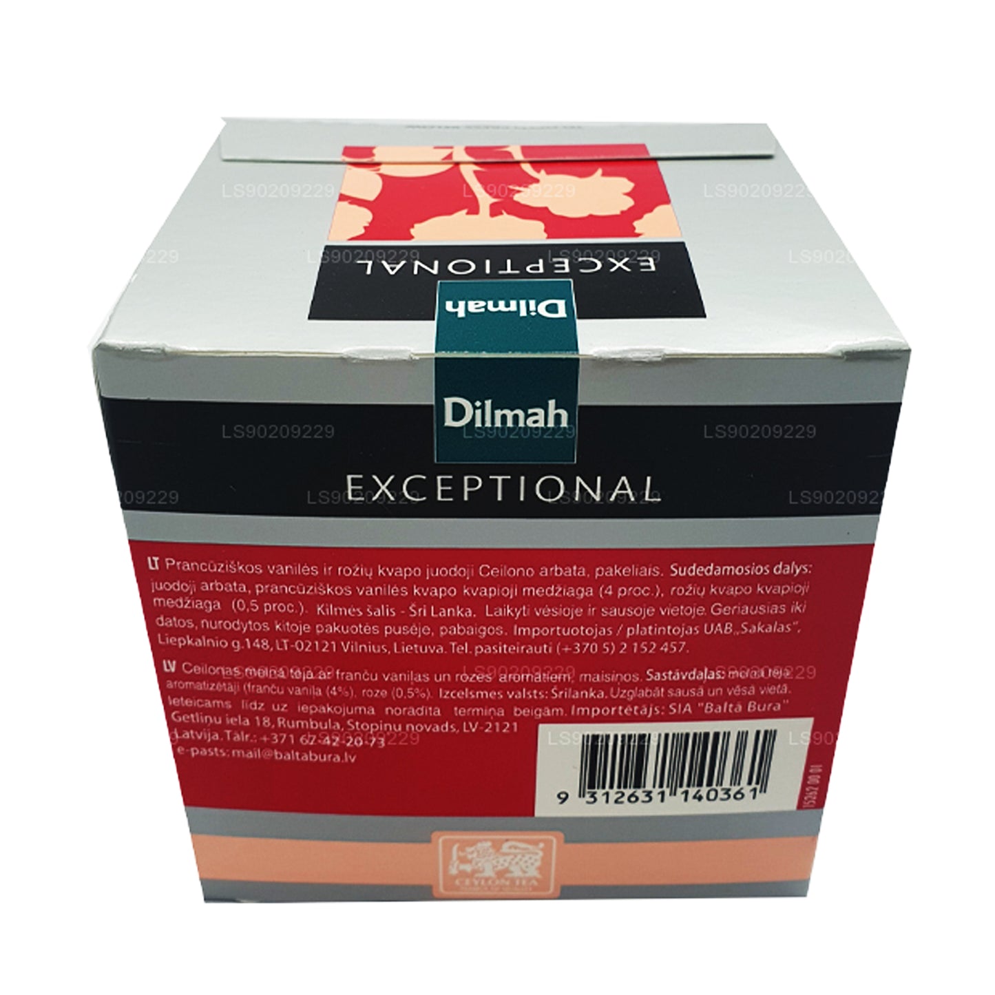 Dilmah Exceptional Rose med fransk vanilj (40g) 20 tepåsar