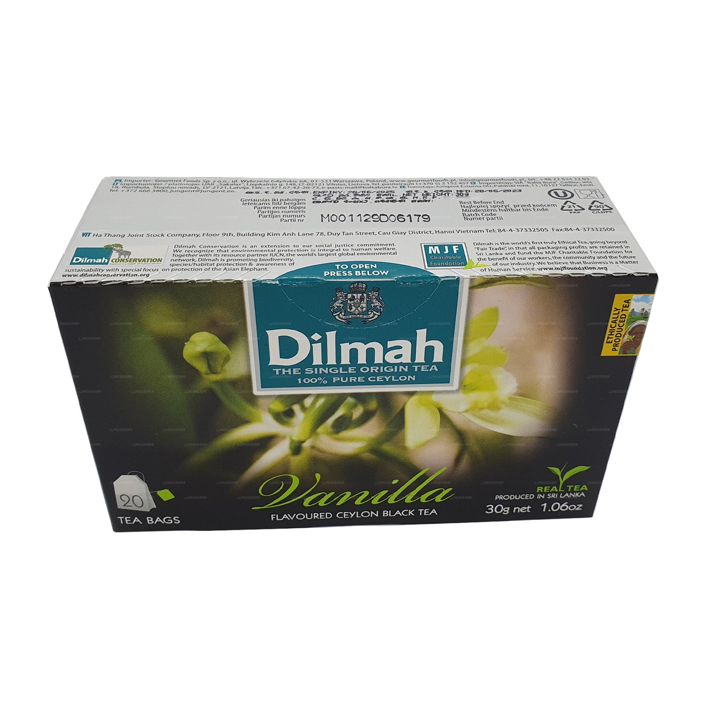 Dilmah vanilj smaksatt te (40g) 20 tepåsar