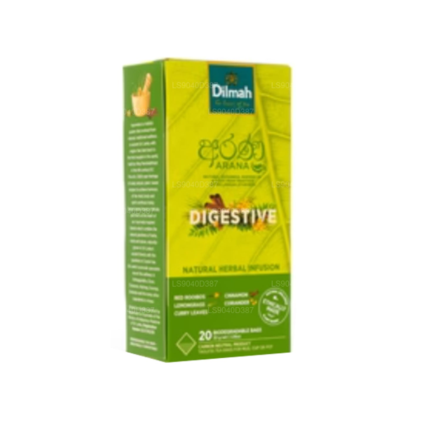 Dilmah Arana Digestive Red Rooibos Natural Herbal Infusion (20 Tagless tepåsar)
