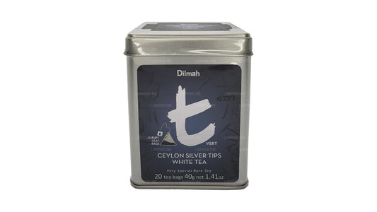 Dilmah T-serien VSRT Ceylon Silver Tips Vit Teburk Caddy (40g) Lösa blad