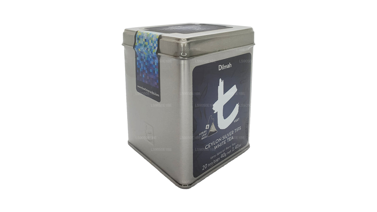 Dilmah T-serien VSRT Ceylon Silver Tips Vit Teburk Caddy (40g) Lösa blad