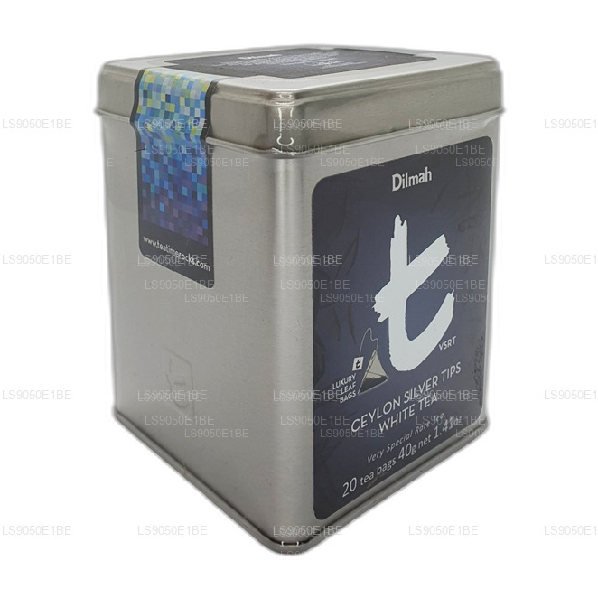 Dilmah T-serien VSRT Ceylon Silver Tips Vit Teburk Caddy (40g) Lösa blad