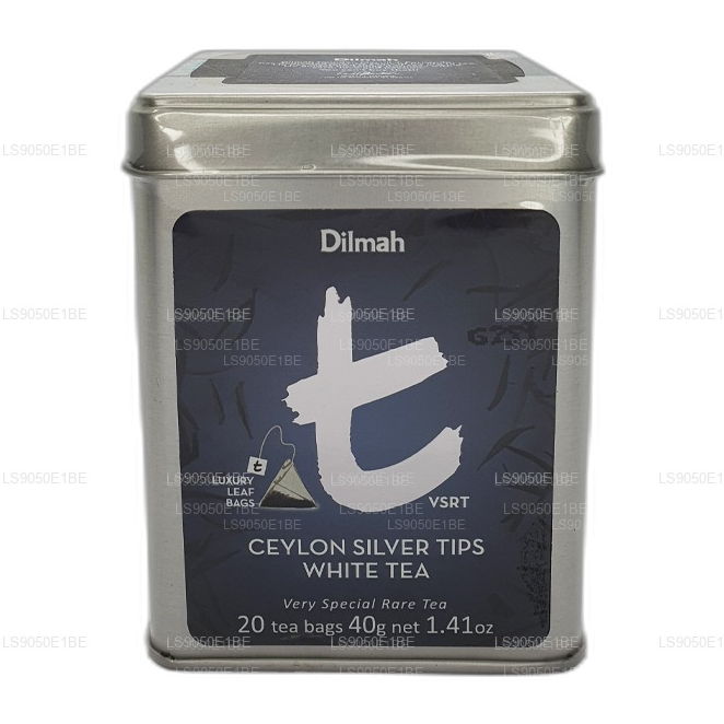 Dilmah T-serien VSRT Ceylon Silver Tips Vit Teburk Caddy (40g) Lösa blad