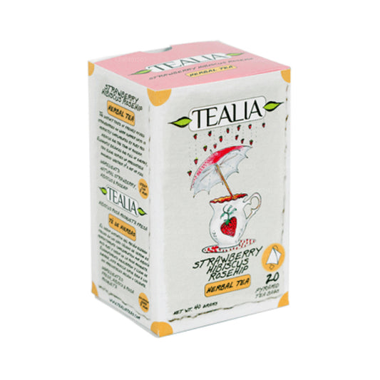 Tealia Strawberry Hibiscus Rosehip - Pyramid Infusion Bags (40g)