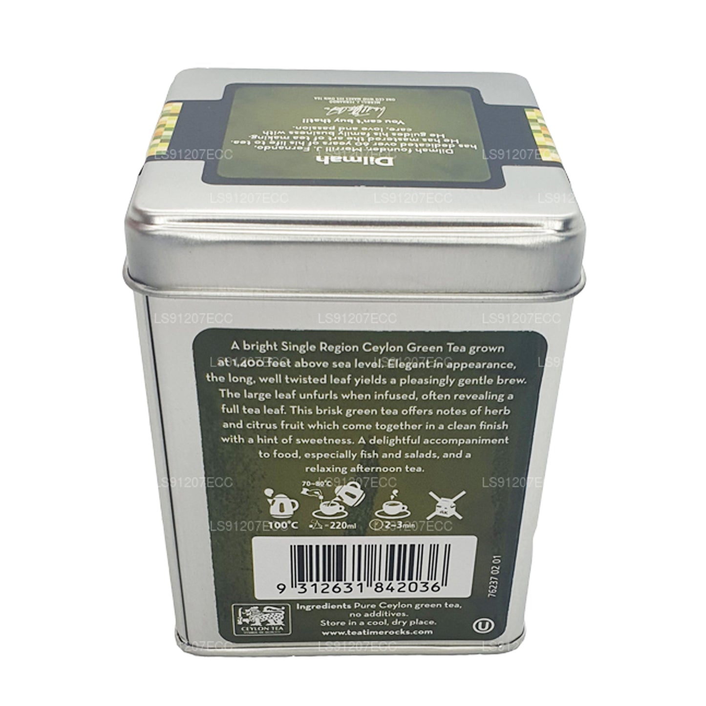 Dilmah T-serien Ceylon Young Hyson grönt te (40g) 20 tepåsar