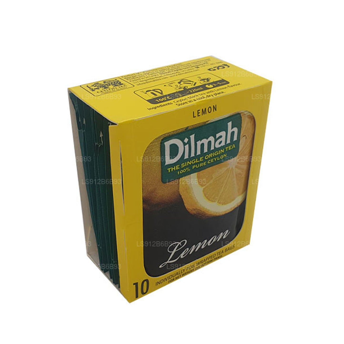 Dilmah Lemon Flavored Ceylon Black Tea (20g) 10 Tea Bags