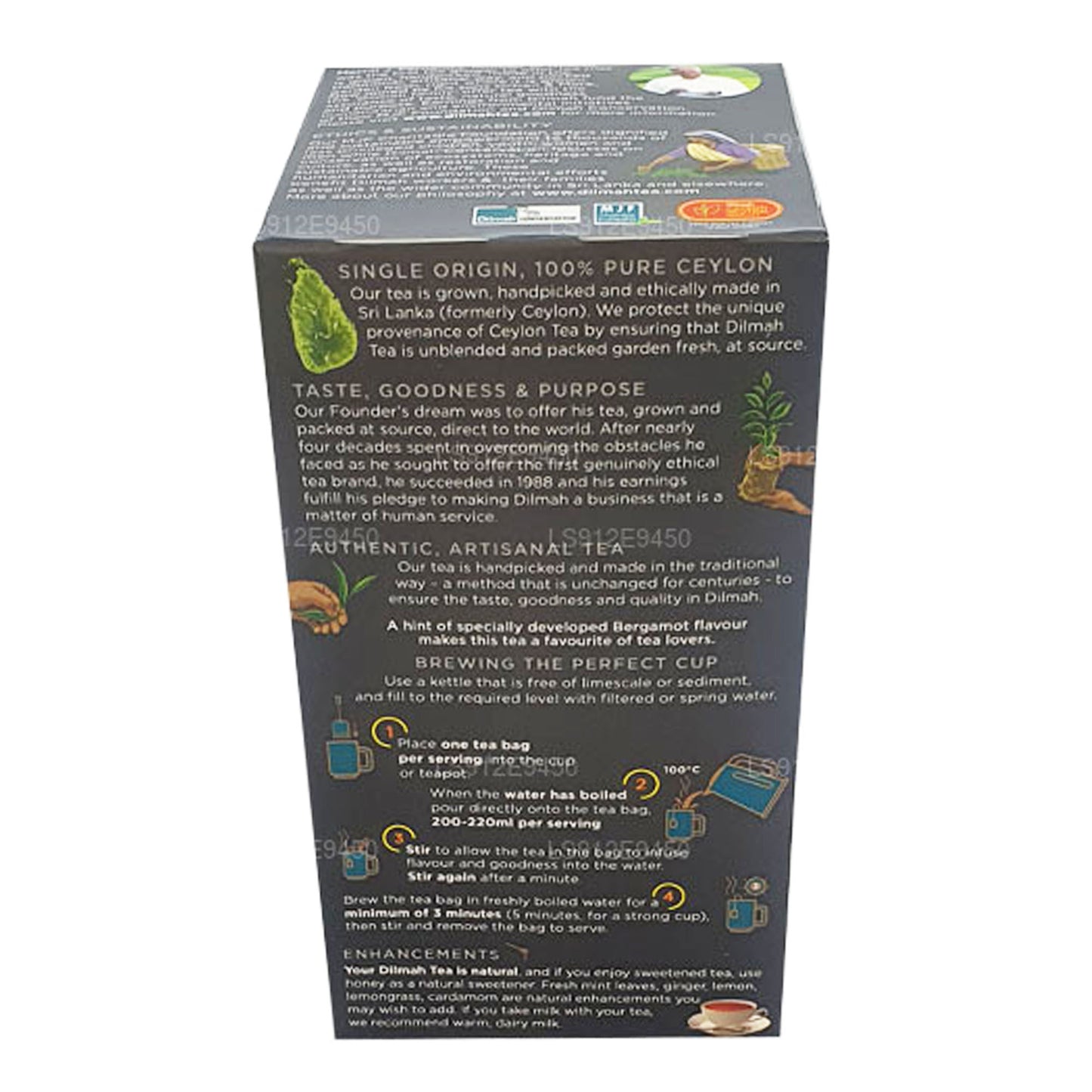 Dilmah Earl Grey te (100g) 50 tepåsar