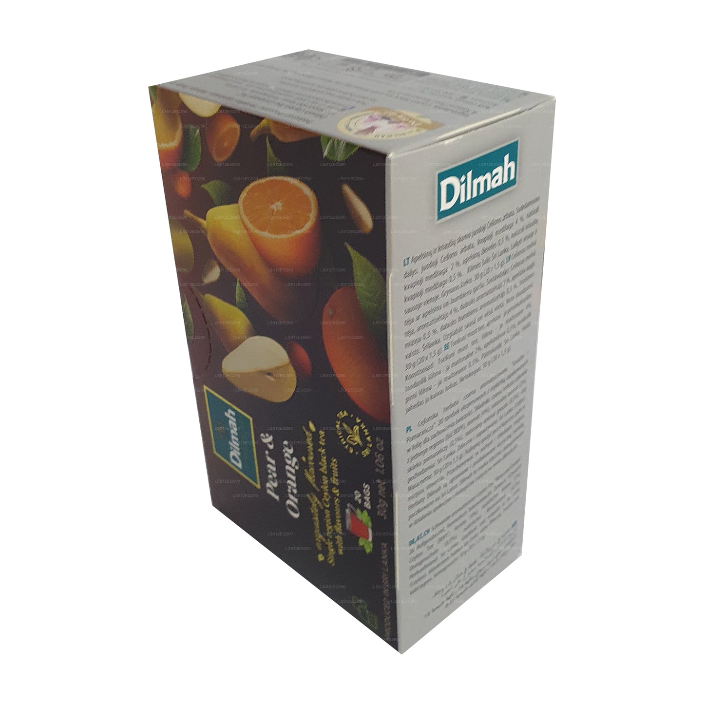 Dilmah päron och apelsin smaksatt Ceylon svart te (30g) 20 tepåsar