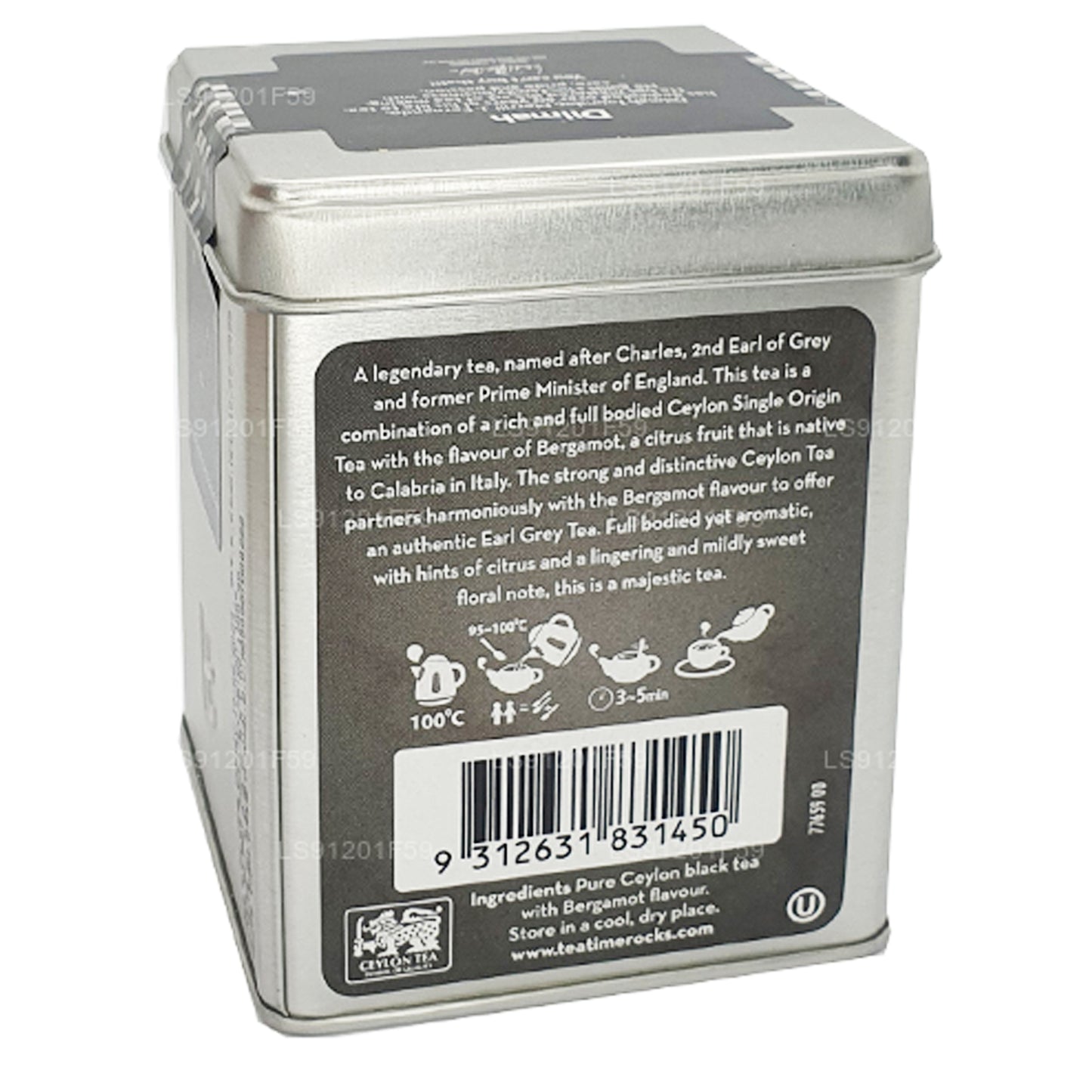 Dilmah T-serien Original Earl Grey lösa blad te (100g)