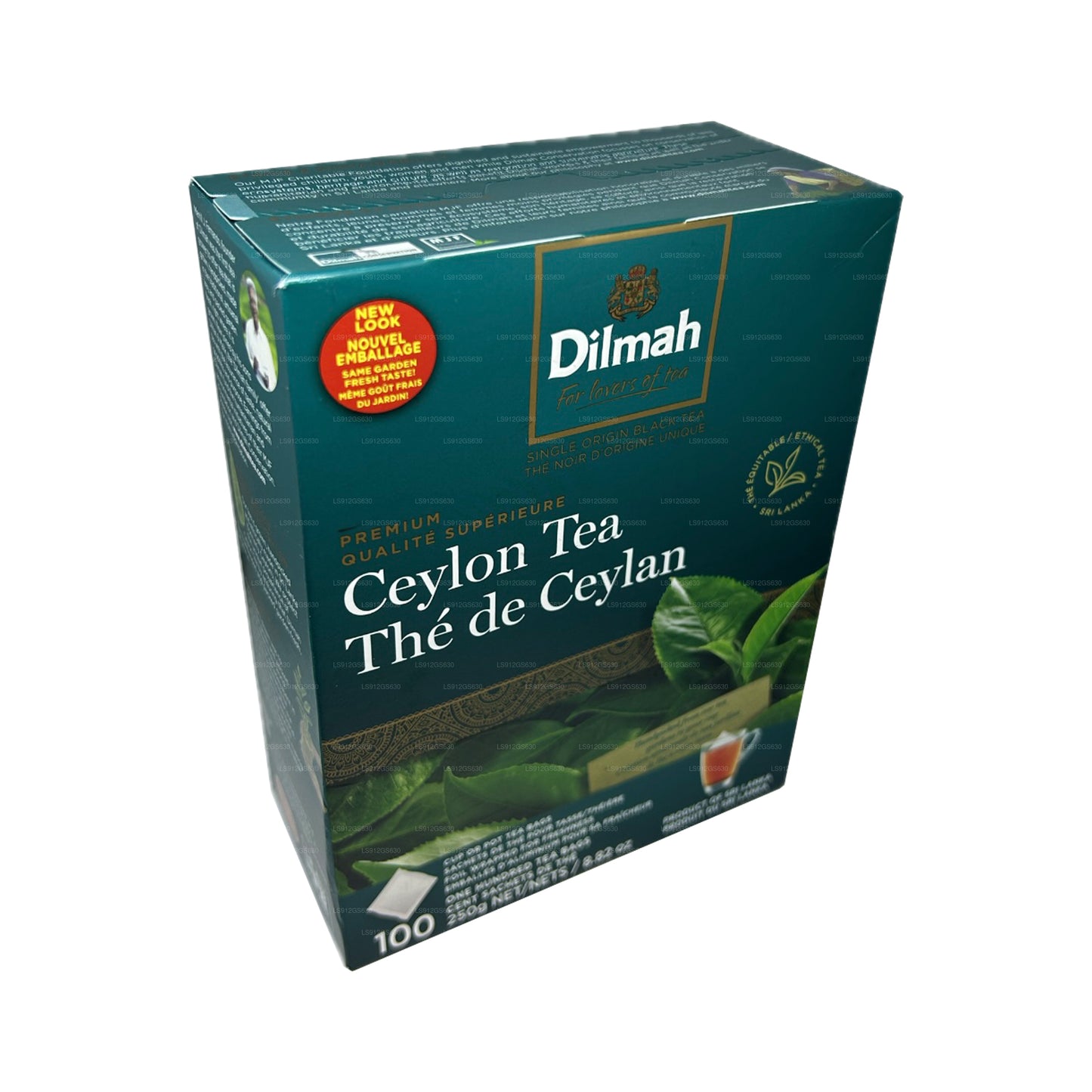 Dilmah Premium Ceylon Te (250 g) 100 taglösa tepåsar